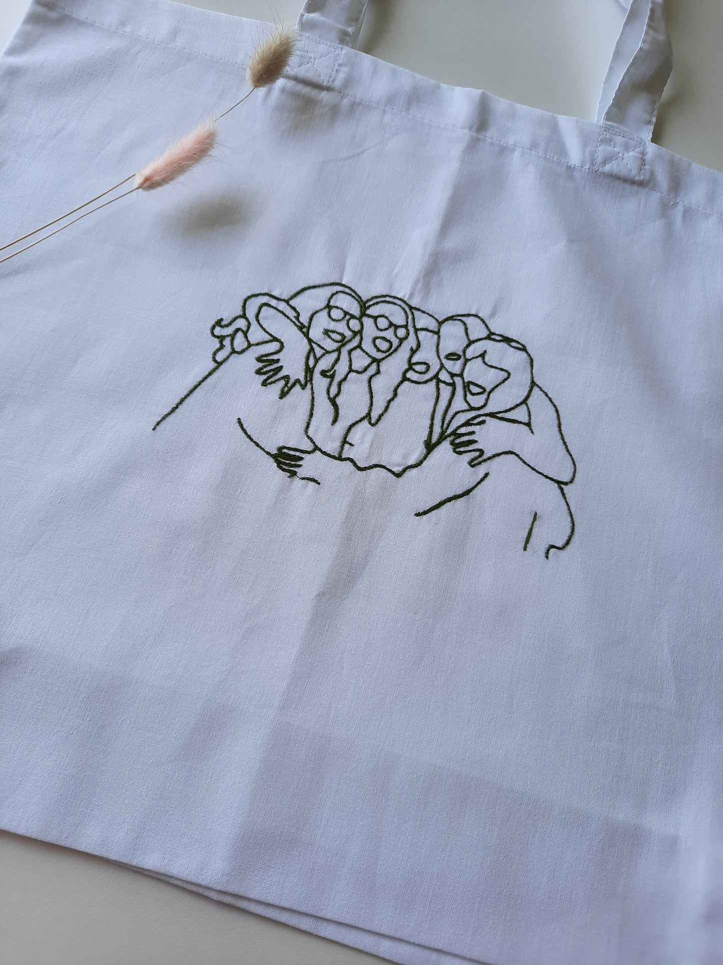 Gepersonaliseerde tote bag met lijntekening