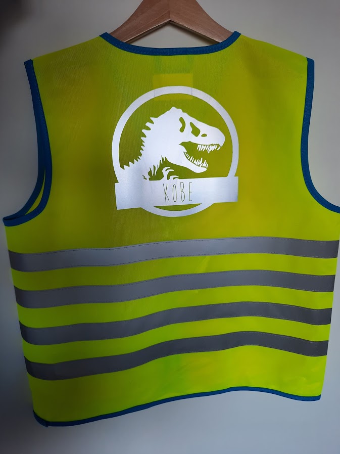 Fluohesje met naam en rits