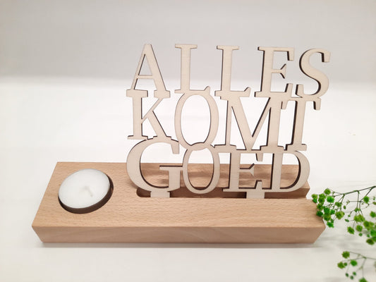 Kaarsenhouder 'Alles komt goed'